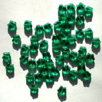 50 8mm Transparent Light Emerald Star Beads